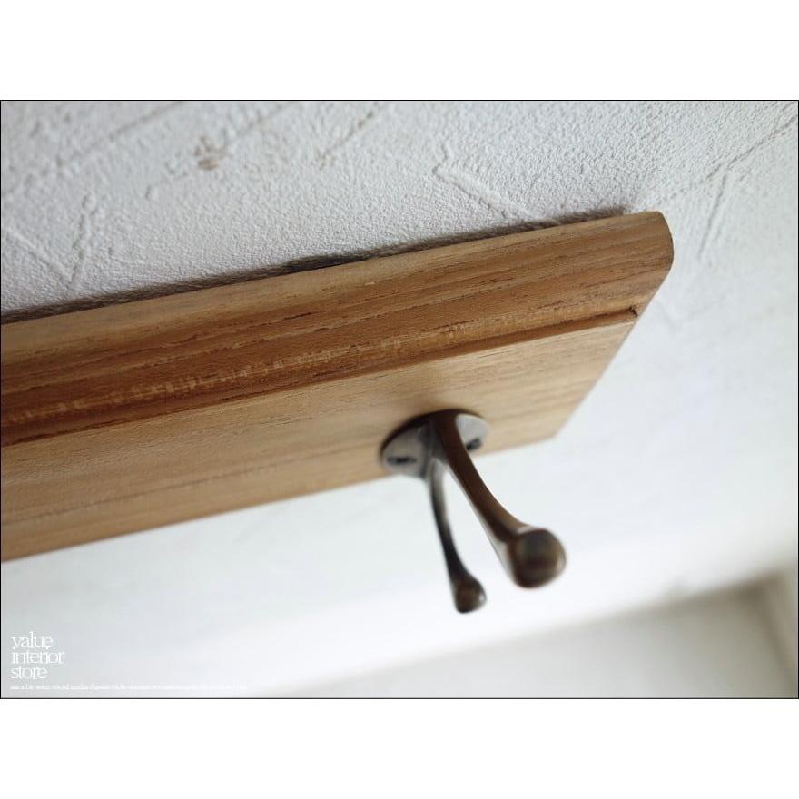 無垢 チークブラスフック3連N ウォールハンガー 新品 ウォールフック 壁掛けフック 真鍮 壁掛収納 総無垢 天然木 ナチュラル 手作り |  | 03