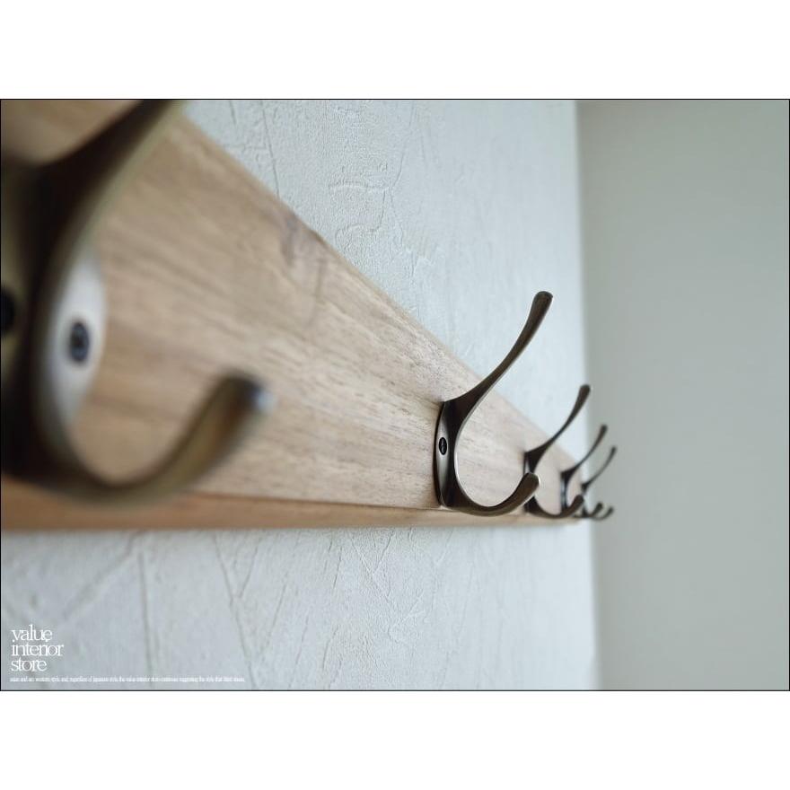チーク材 ブラスフック5連N ウォールフック シンプル 総無垢材 壁掛けフック コートハンガー 新品 真鍮金物 ナチュラル 三大銘木 |  | 04