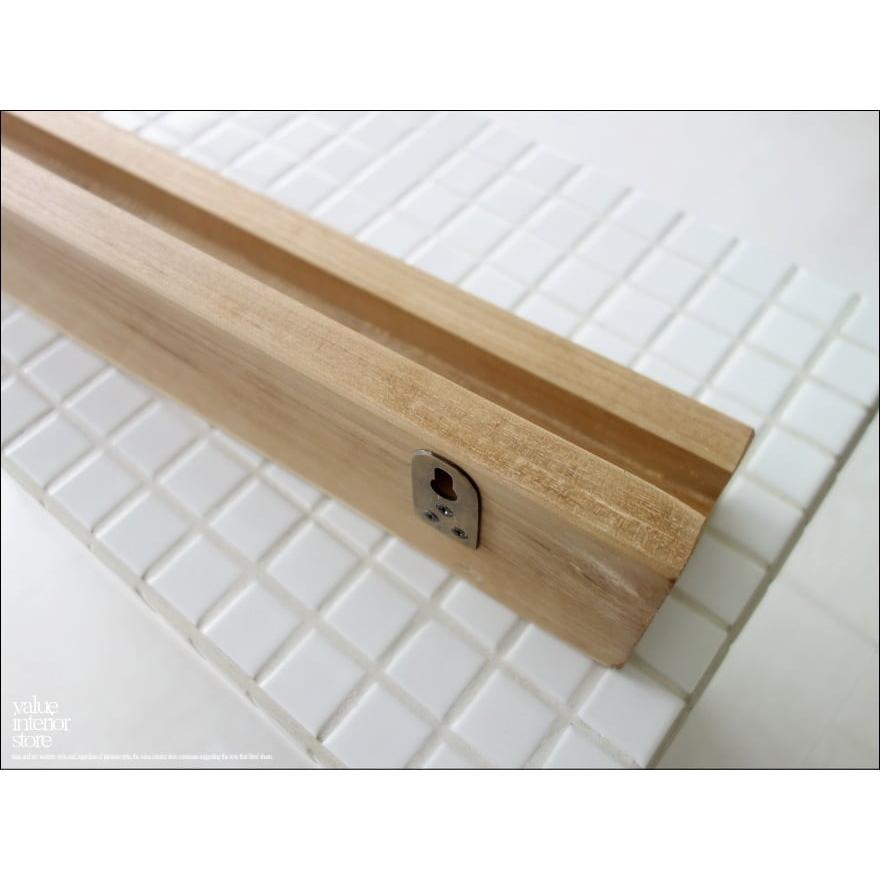 チークウォールシェルフ L88/N ウォールラック 壁掛け本棚 収納棚 総無垢 シンプル 和風 ナチュラル DIY 手作り 銘木 真鍮金物 幅88cm |  | 03