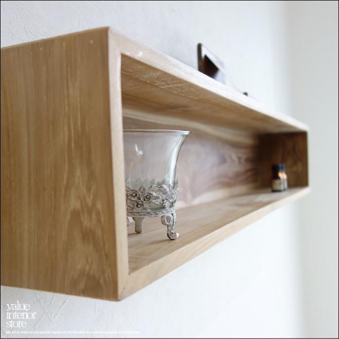 チークウォールシェルフ88N 収納棚 ウォールラック 壁掛収納 壁掛 キッチンシェルフ 飾り棚 手作り 真鍮金物 総無垢 送料無料 幅88cm |  | 02