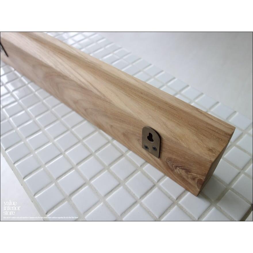 チーク総無垢材 ウォールシェルフ44/N 壁掛収納 飾り棚 ラック ウォールラック 銘木 ナチュラル 和 シンプル 手作り 無垢材家具 W44cm |  | 02