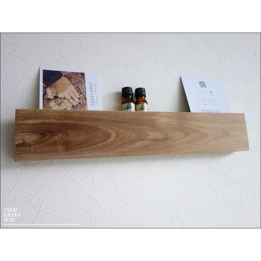 チーク総無垢材 ウォールシェルフ44/N 壁掛収納 飾り棚 ラック ウォールラック 銘木 ナチュラル 和 シンプル 手作り 無垢材家具 W44cm |  | 03