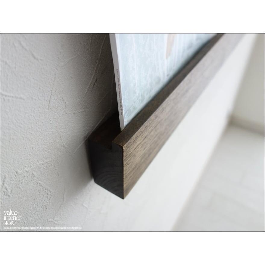 チーク材 ウォールシェルフ角WM88cm 無垢 壁掛収納 ラック 真鍮 壁掛けハンガー 収納棚 木製 天然木 手作り 手作り 総無垢 幅88cm |  | 01