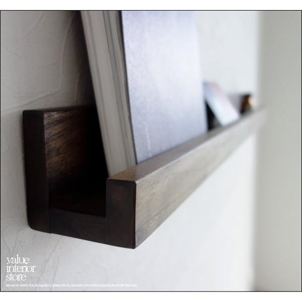 チークウォールシェルフL88/WM 壁掛収納 ウォールラック 壁掛け本棚 収納棚 総無垢 シンプル 真鍮金物 天然木 銘木 手作り 和 幅88cm |  | 02