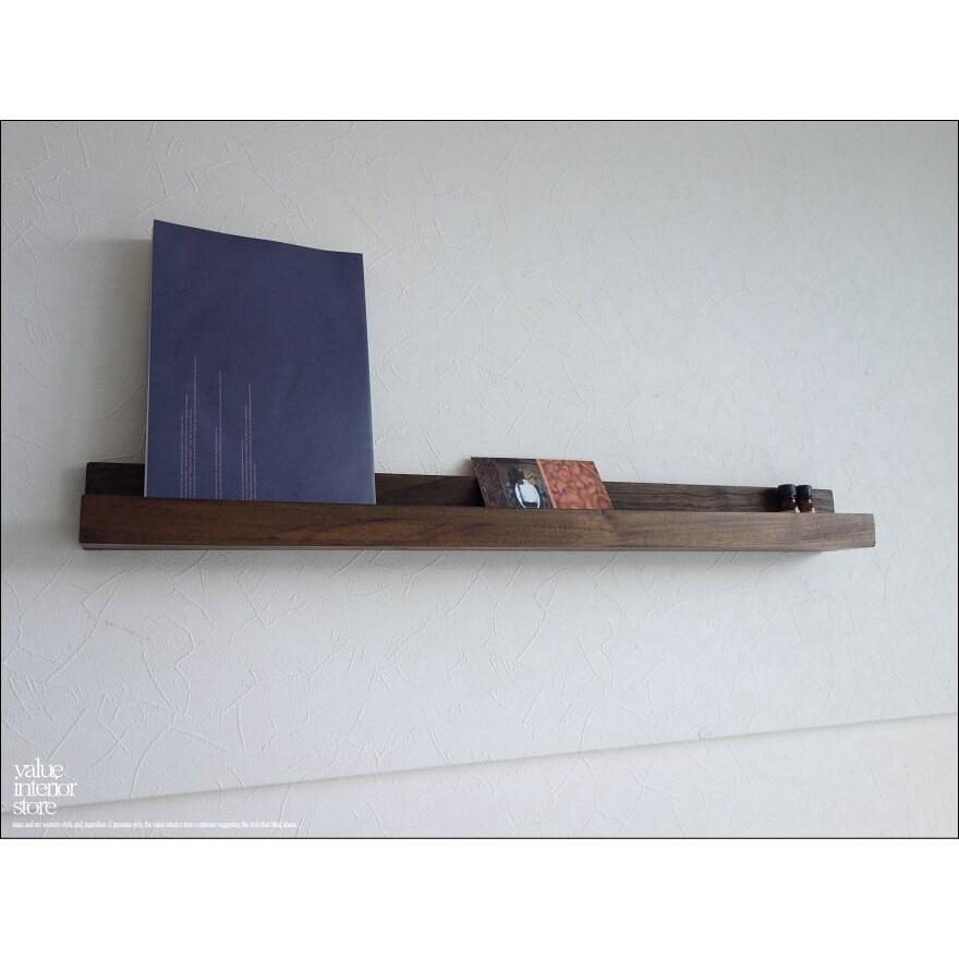 チークウォールシェルフL88/WM 壁掛収納 ウォールラック 壁掛け本棚 収納棚 総無垢 シンプル 真鍮金物 天然木 銘木 手作り 和 幅88cm |  | 05