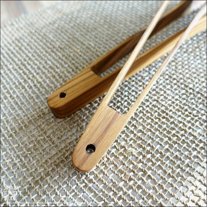 チーク無垢材 トングhemen/L 調理器具 木製トング キッチン用品 ウッドトング アウトドアギア バーベキュートング L約31cm |  | 02