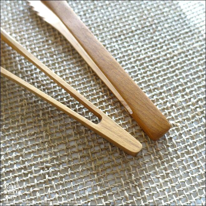 チーク無垢材 トングhemen/M 調理器具 木製トング キッチン用品 ウッドトング アウトドアギア バーベキュートング L約23cm |  | 02