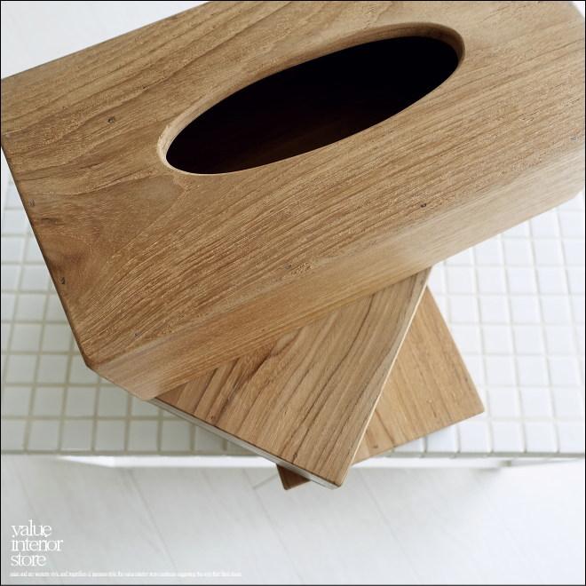 オールドチーク無垢材 ティッシュケースHolz ティッシュボックス 木製ティッシュカバー 古材インテリア ボックスティッシュ対応 |  | 05