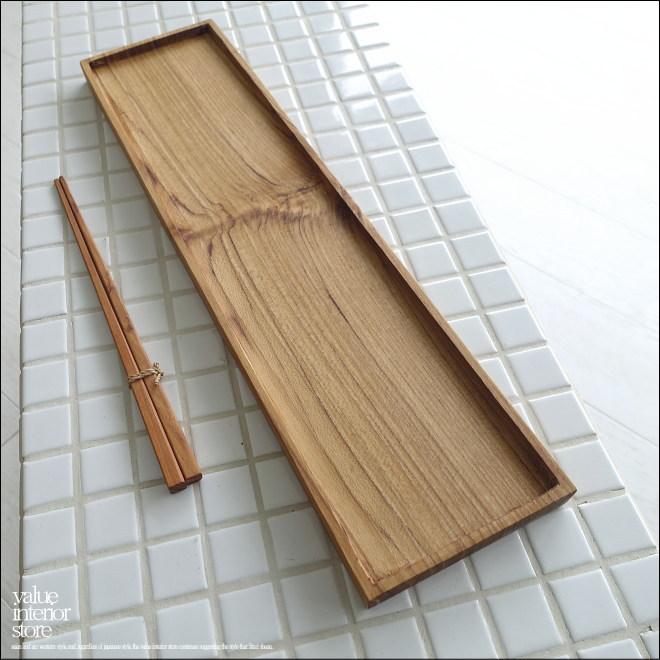 チーク材 長皿/角40cm 木皿 寿司皿 平皿 前菜皿 ロングプレート 木の皿 お皿 和食器 無垢材食器 ウッドトレイ 銘木食器 | 