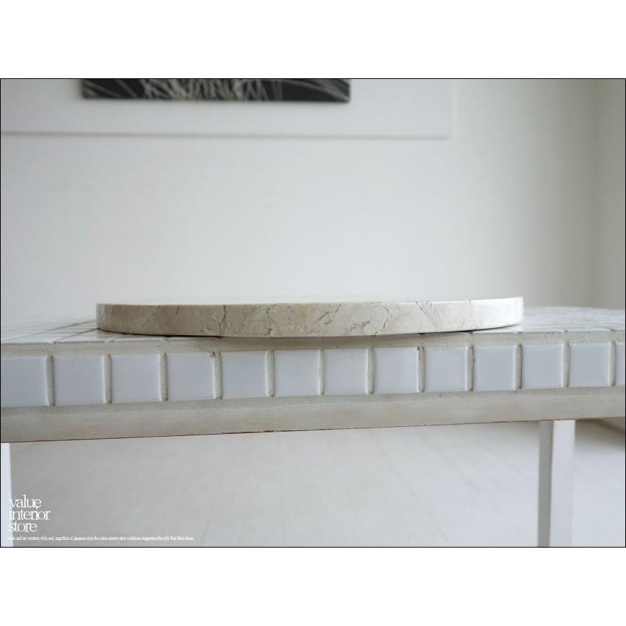 大理石トレイCir-IV 天然大理石 マーブルトレイ 飾り台 小物置き 円形 フラット 自然石 トレー 洗面用品置き Φ30cm 重さ3kg |  | 04