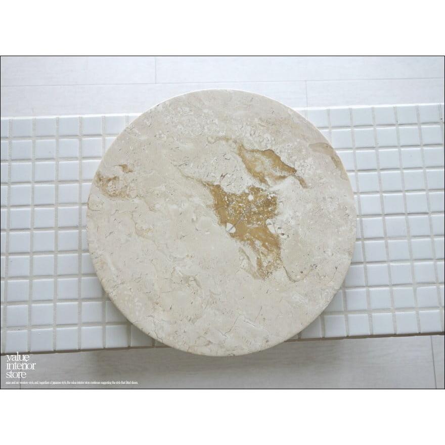 大理石トレイCir-IV 天然大理石 マーブルトレイ 飾り台 小物置き 円形 フラット 自然石 トレー 洗面用品置き Φ30cm 重さ3kg |  | 05