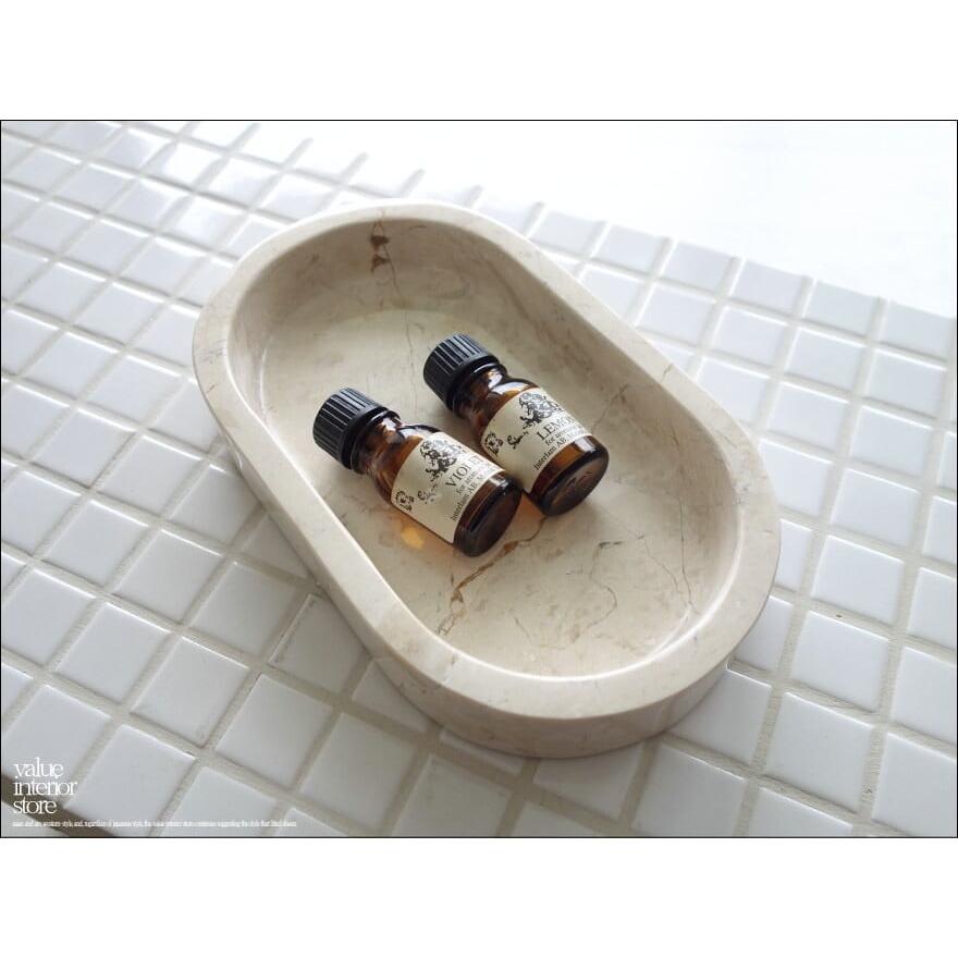 大理石トレイOV-IV マーブルトレイ ジュエリートレイ 小物入れ アクセサリートレイ 天然大理石 洗面用品置き W19xD11.5cm | 