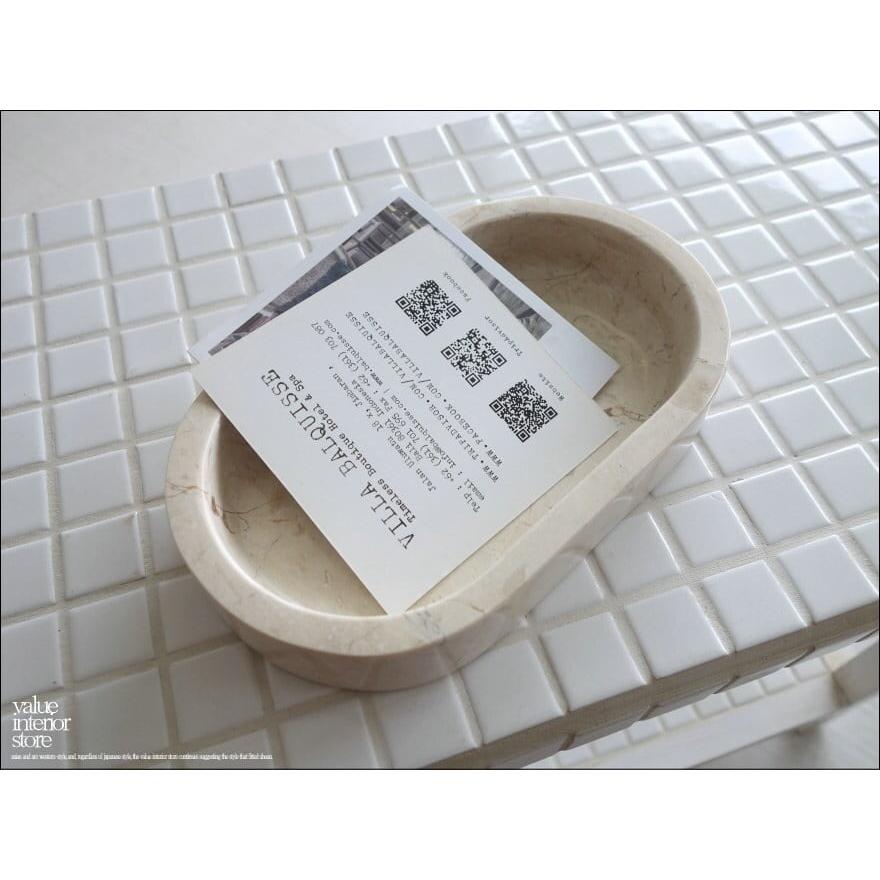 大理石トレイOV-IV マーブルトレイ ジュエリートレイ 小物入れ アクセサリートレイ 天然大理石 洗面用品置き W19xD11.5cm |  | 03