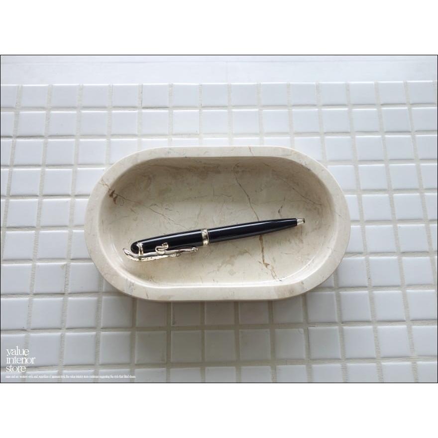 大理石トレイOV-IV マーブルトレイ ジュエリートレイ 小物入れ アクセサリートレイ 天然大理石 洗面用品置き W19xD11.5cm |  | 04