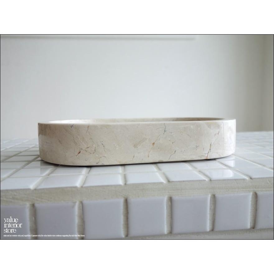 大理石トレイOV-IV マーブルトレイ ジュエリートレイ 小物入れ アクセサリートレイ 天然大理石 洗面用品置き W19xD11.5cm |  | 05