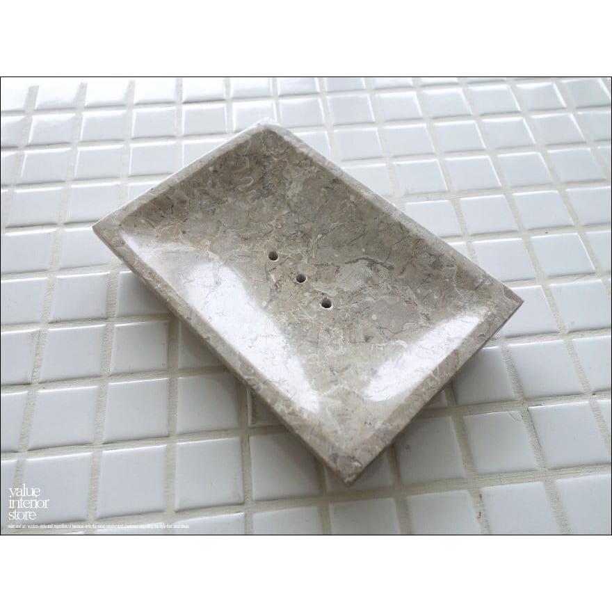 天然大理石ソープディッシュGY せっけん置き 石鹸置き 自然石 天然石 手作り マーブルソープディッシュ 洗面用品 バス用品 新品 | 