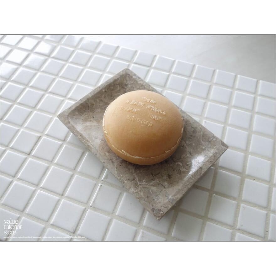 天然大理石ソープディッシュGY せっけん置き 石鹸置き 自然石 天然石 手作り マーブルソープディッシュ 洗面用品 バス用品 新品 |  | 03