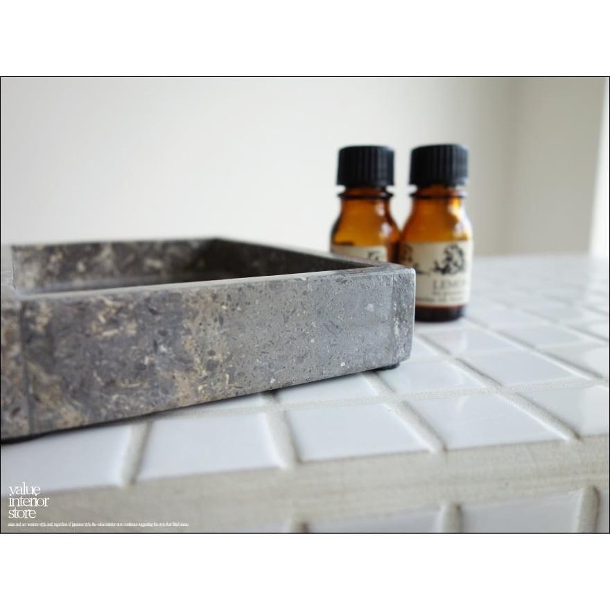 大理石トレイSQ-GY14 天然大理石 マーブルトレイ 小物入れ 長方形 自然石 洗面用品置き トレー 手作り 本大理石 W14 x D10cm 『数量限定』 |  | 01