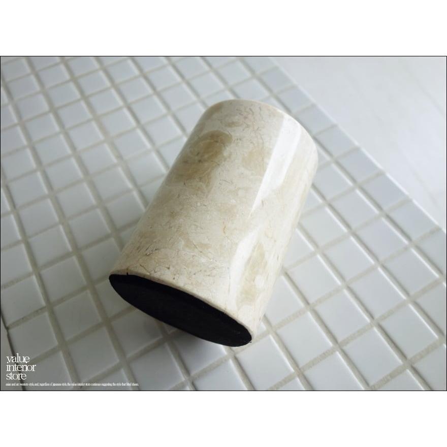 マーブル 歯ブラシスタンドIV 天然大理石 歯ブラシホルダー 新品 歯ブラシ立て ペン立て 洗面用品 手作り Φ8 x H12cm |  | 04