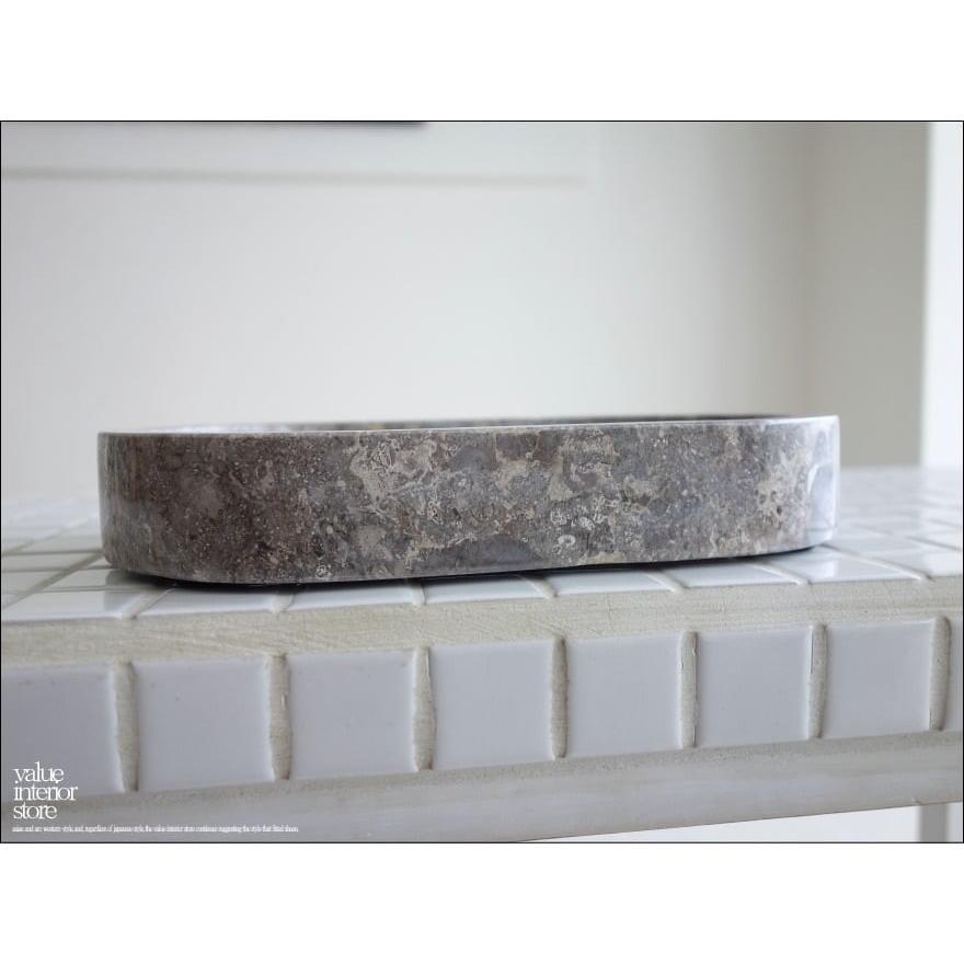 大理石トレイOV-GY アクセサリートレイ マーブルトレイ 小物入れ 天然大理石 洗面用品置き アクセサリートレイ 本大理石 W20 x D12cm |  | 05