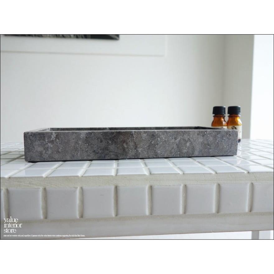 大理石トレイSQ-GY 天然大理石 マーブルトレイ 小物入れ 新品 ペン置き 洗面用品置き トレー 入れ物 手作り W23 x D10cm 『数量限定』 |  | 01