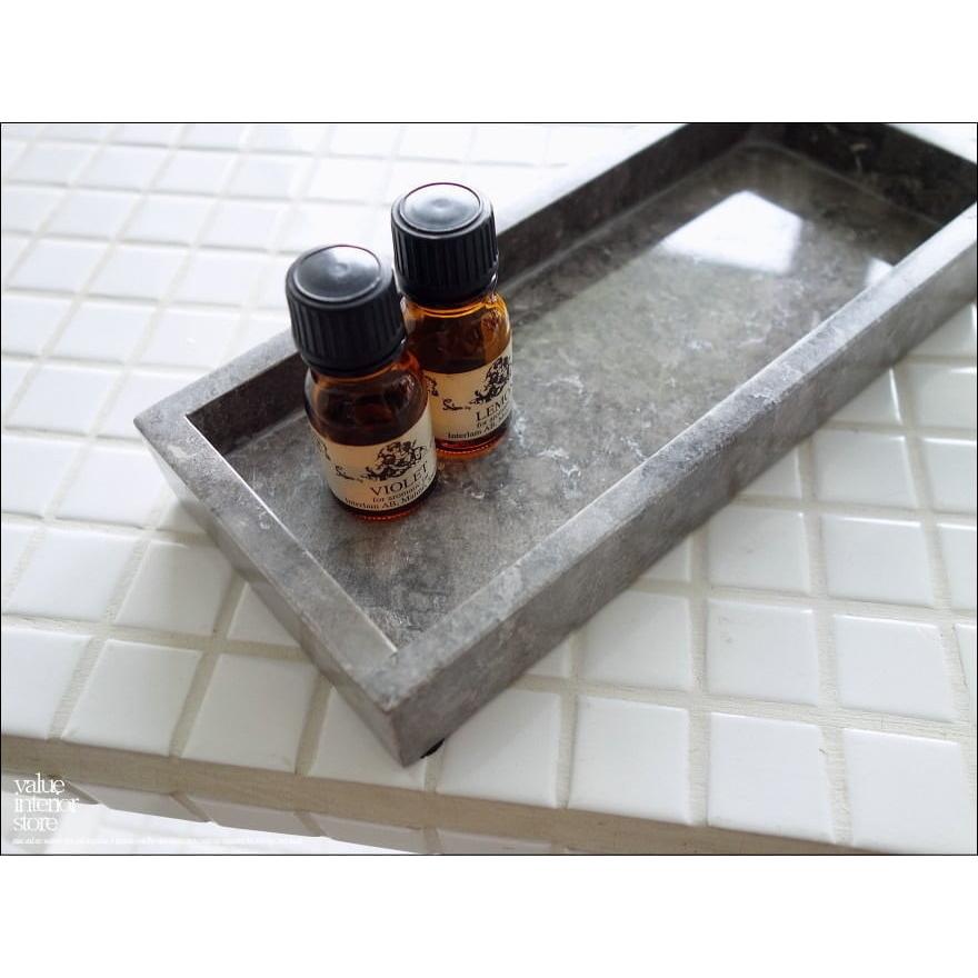 大理石トレイSQ-GY 天然大理石 マーブルトレイ 小物入れ 新品 ペン置き 洗面用品置き トレー 入れ物 手作り W23 x D10cm 『数量限定』 |  | 04