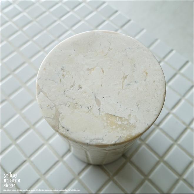 大理石コットン綿棒入れ IV 容器 マーブル 入れ物 天然大理石 小物入れ コットン入れ 自然石 洗面用品 Φ8 x 高さ11cm |  | 02