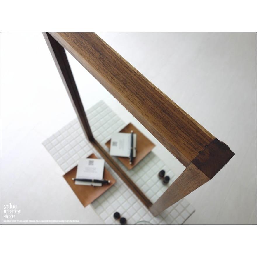 チークフレームミラー壁掛60W 鏡 壁掛けミラー 什器 手作り ハンドメイド 新品 ナチュラル 洗面所 無垢材 シンプル 「　送料無料　」 |  | 05