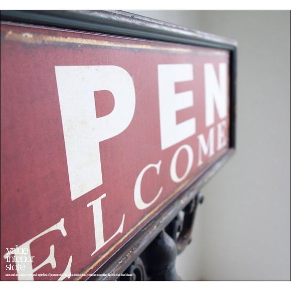 アイアンサインスタンドOPEN/CLOSE 什器 看板 店舗用 サインボード スタンド型 案内板 オープンクローズボード 自立型 V_S |  | 01