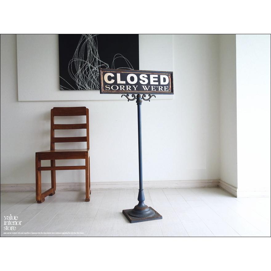 アイアンサインスタンドOPEN/CLOSE 什器 看板 店舗用 サインボード スタンド型 案内板 オープンクローズボード 自立型 V_S |  | 03