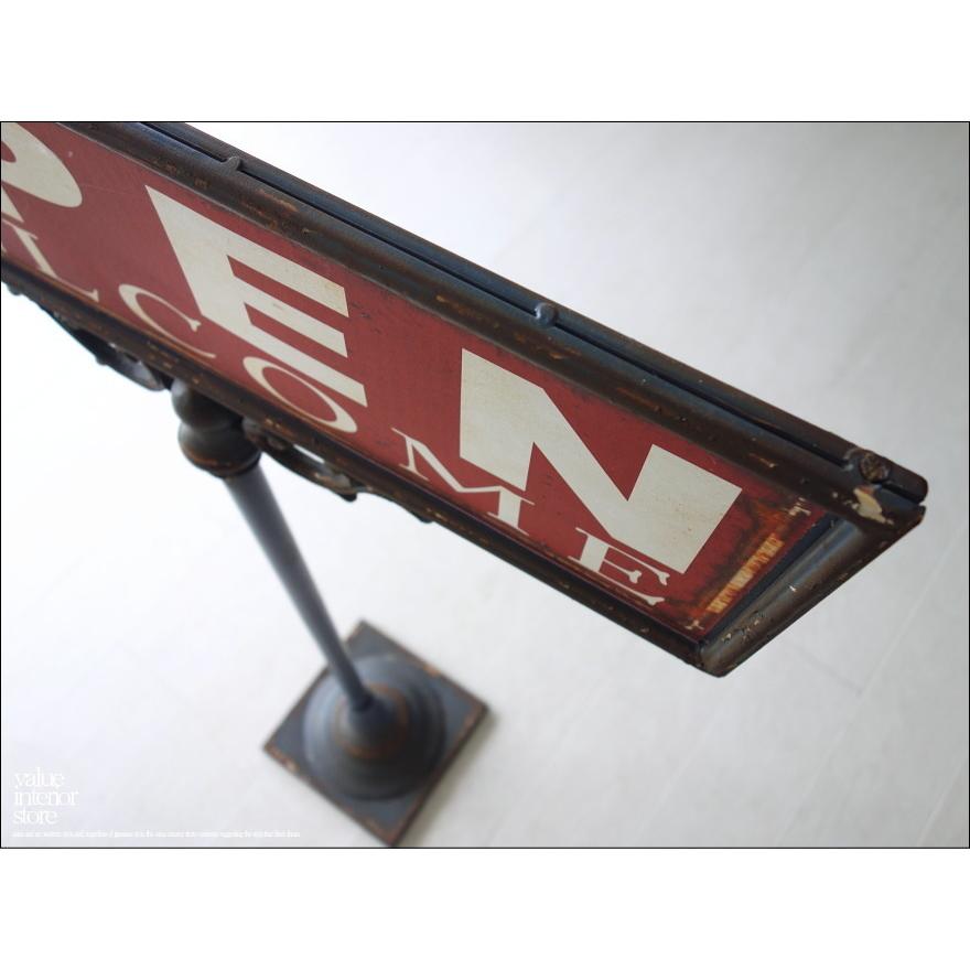 アイアンサインスタンドOPEN/CLOSE 什器 看板 店舗用 サインボード スタンド型 案内板 オープンクローズボード 自立型 V_S |  | 06