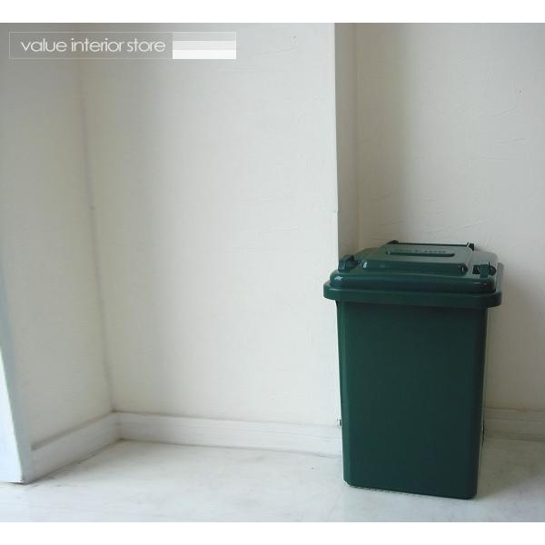 キャスターダストGR ごみ箱 ダストボックスK ゴミ箱 くずかご 新品 屋外使用OK グリーン 18リットル プラスティック製◆V_S House◆D |  | 02