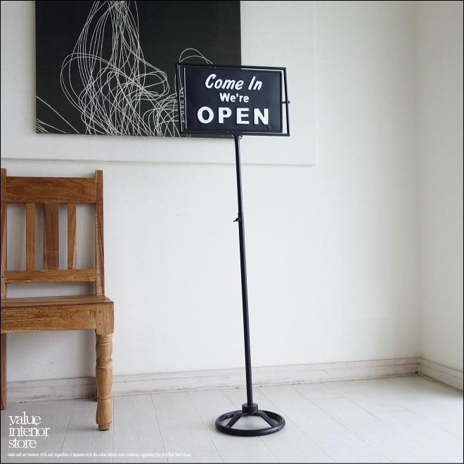 サインスタンドB/R 看板 OPEN/CLOSE 店舗什器 オープン / クローズ 店舗用品 カフェ看板 スタンド型 開店準備 V_S D | 