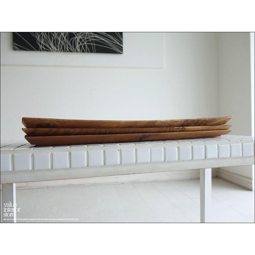 チーク材 長皿45cm 木皿 寿司皿 平皿 ロングプレート ウッドディッシュ お皿 和食器 ナチュラル 無垢 天然木 ウッドトレイ 手作り 銘木 |  | 03