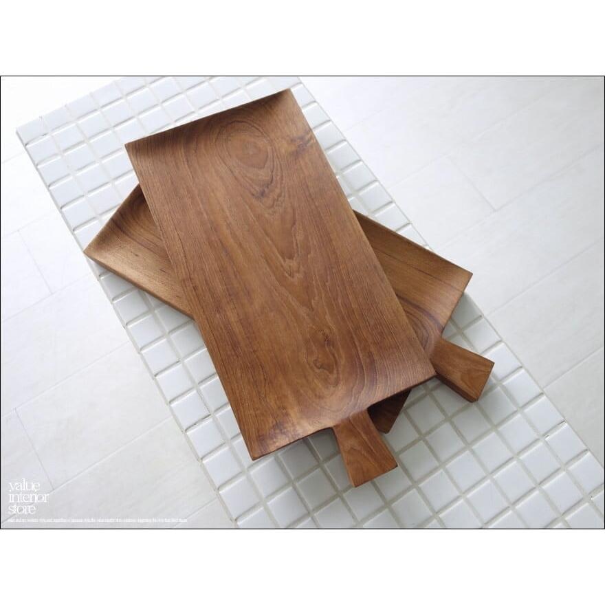 チーク無垢材 ハンドルプレート角Lsize 木皿 ディッシュ ランチプレート 中皿 ナチュラル ウッドディッシュ 木製皿 手作り トレイ 天然木 |  | 06