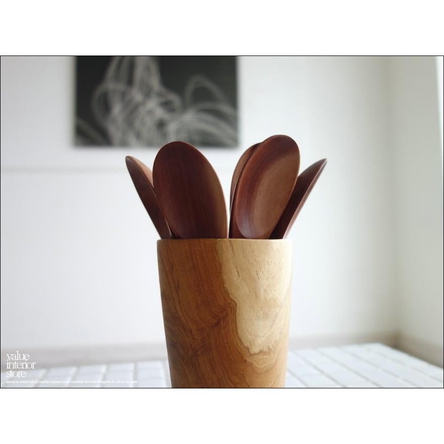 ナチュラルウッド無垢 ディナースプーン5本セット 木製食器 カトラリー 手作り ウッドスプーン 素朴 天然食器 長さ約17cm |  | 01