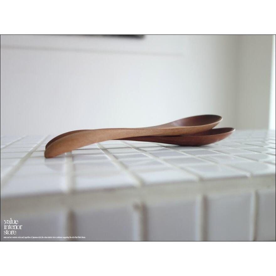 ナチュラルウッド無垢 ディナースプーン5本セット 木製食器 カトラリー 手作り ウッドスプーン 素朴 天然食器 長さ約17cm |  | 03