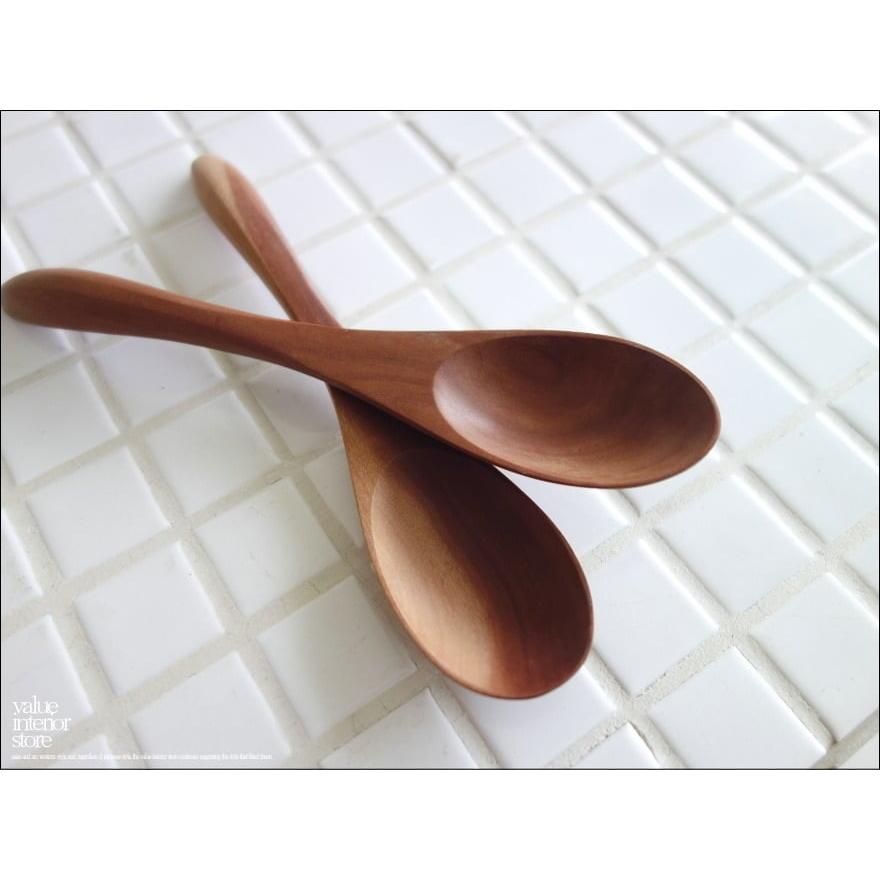 ナチュラルウッド無垢 ディナースプーン5本セット 木製食器 カトラリー 手作り ウッドスプーン 素朴 天然食器 長さ約17cm |  | 05