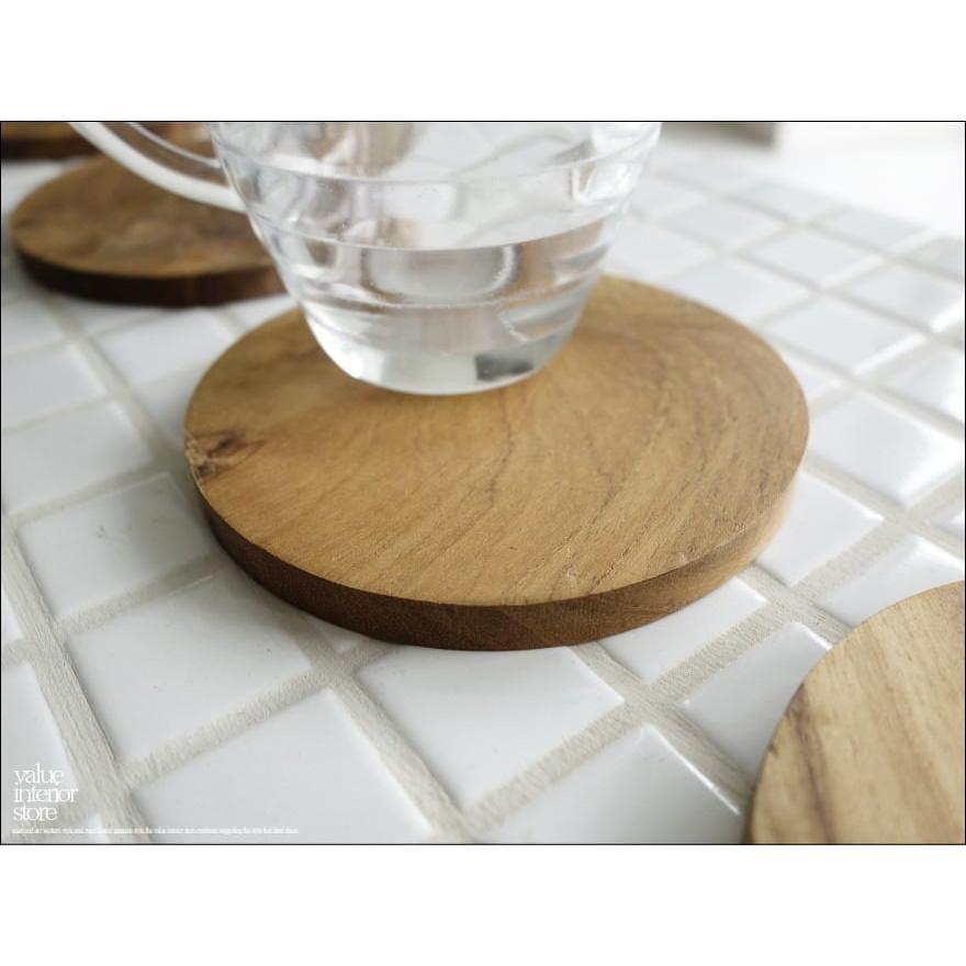 チークコースターNA/4枚セット コップ敷き コップ受け グラスマット 無垢 カフェ用品 シンプル 天然木 ナチュラル 銘木 総無垢材 木製 |  | 02