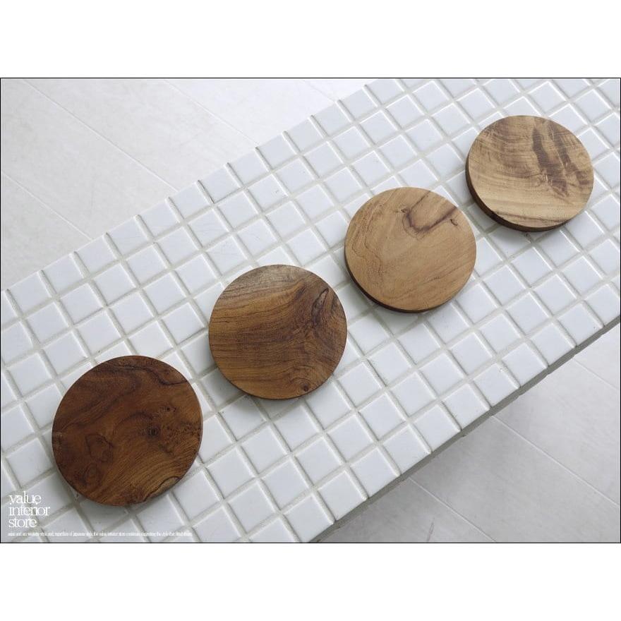 チークコースターNA/4枚セット コップ敷き コップ受け グラスマット 無垢 カフェ用品 シンプル 天然木 ナチュラル 銘木 総無垢材 木製 |  | 03