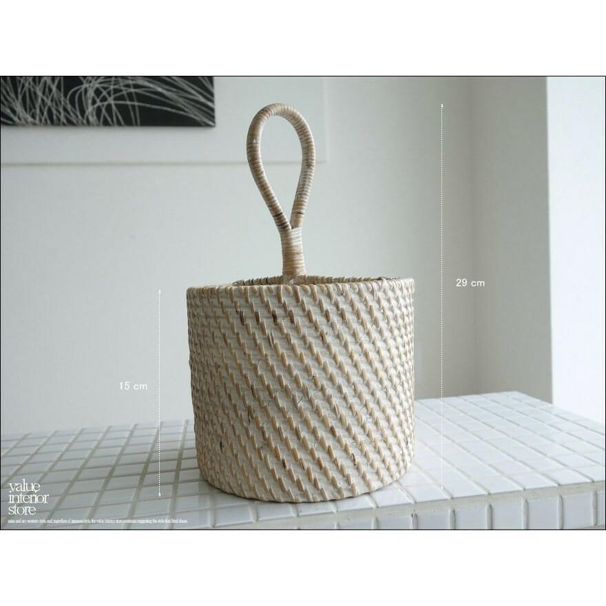 ラタンマルチスタンドWW カトラリースタンド 手編み 小物入れ 取っ手付キッチン収納 ナチュラルホワイト 籐 ハンドメイド 自然素材 |  | 03