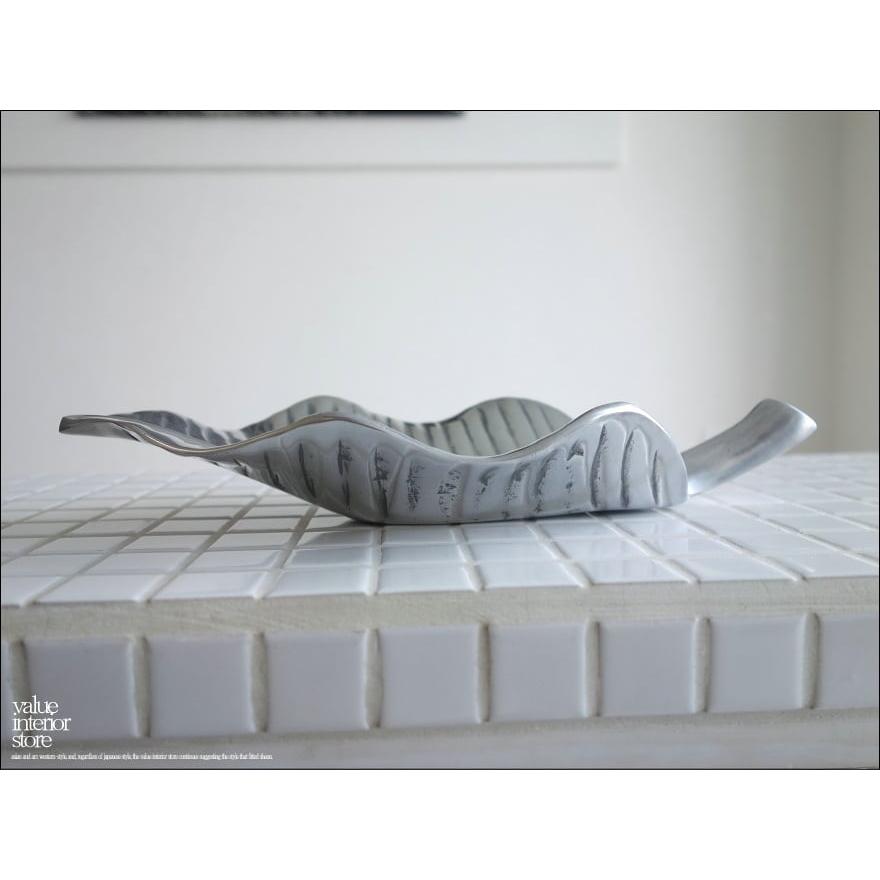 バナナリーフトレイ28cm ステンレス製 ボウル 盛皿 小皿 トレー ボウル 小物入れ トレイ 新品 モダン / Size : 28 × 14.5 × 4.5cm |  | 05