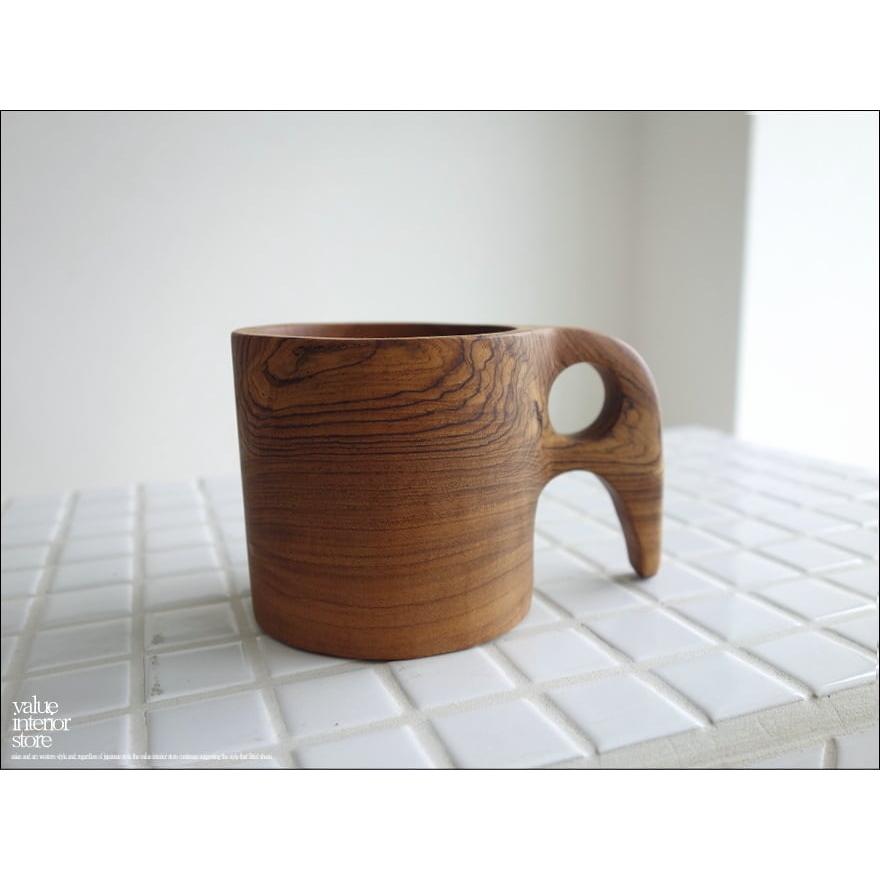 チークカップZou コーヒーカップ マグカップ 木製カップ 木のコップ ティーカップ 木製食器 新品 ナチュラル 手作り 無垢材 世界三大銘木 | 