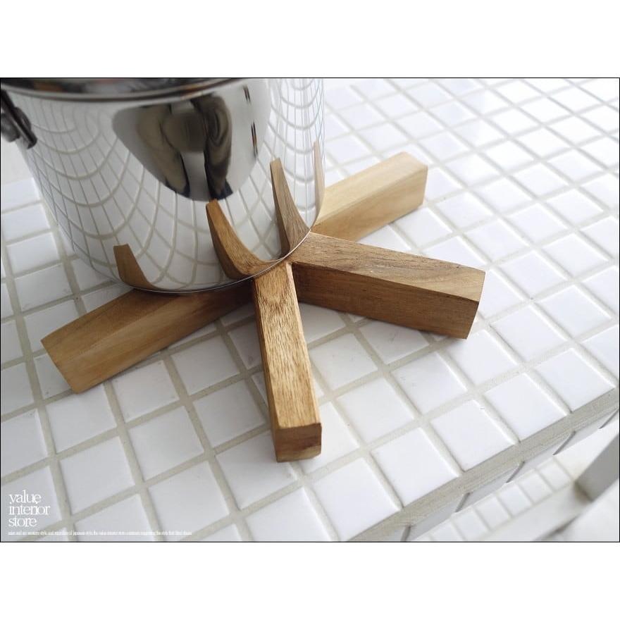 総無垢 チークトリベットNA 鍋敷き 天然木 新品 手作り 銘木 ナチュラル 手作り シンプル 木製 キッチン雑貨 和 天然素材 ◆V_S | 