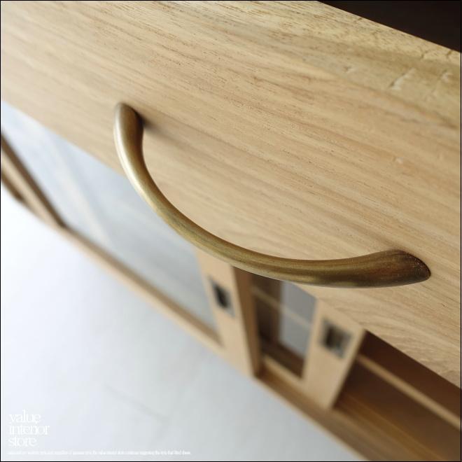引き戸食器棚 Porte/N キッチン収納 飾り棚 カウンター ナチュラル