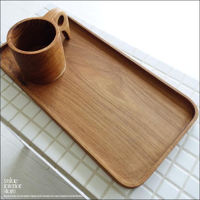 チークトレイRect35cm お盆 トレー サービングトレイ 木皿 プレート 長皿 平皿 木の皿 洋食器 無垢材食器 |  | 04
