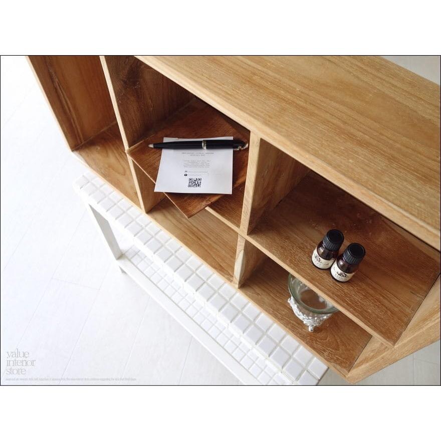 チーク無垢材 ボックスシェルフN 収納棚ラック キッチンシェルフ 本棚 スパイスラック 収納ボックス 手作り 入れ物 総無垢 送料無料 |  | 05