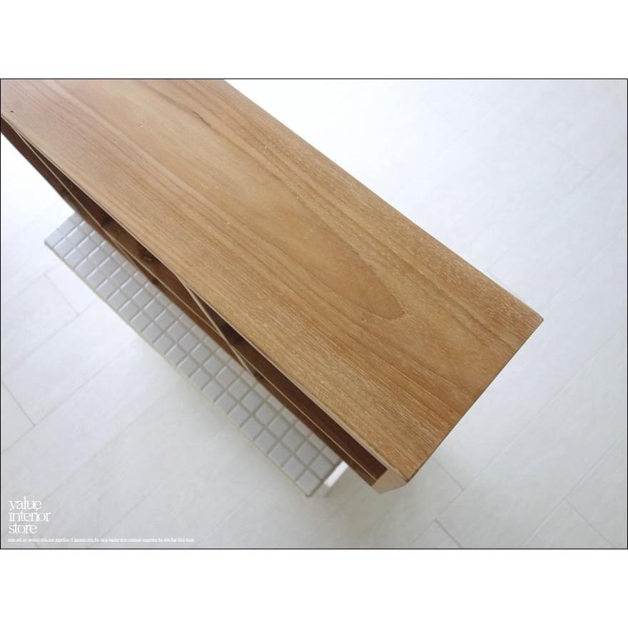 チーク無垢材 ボックスシェルフN 収納棚ラック キッチンシェルフ 本棚