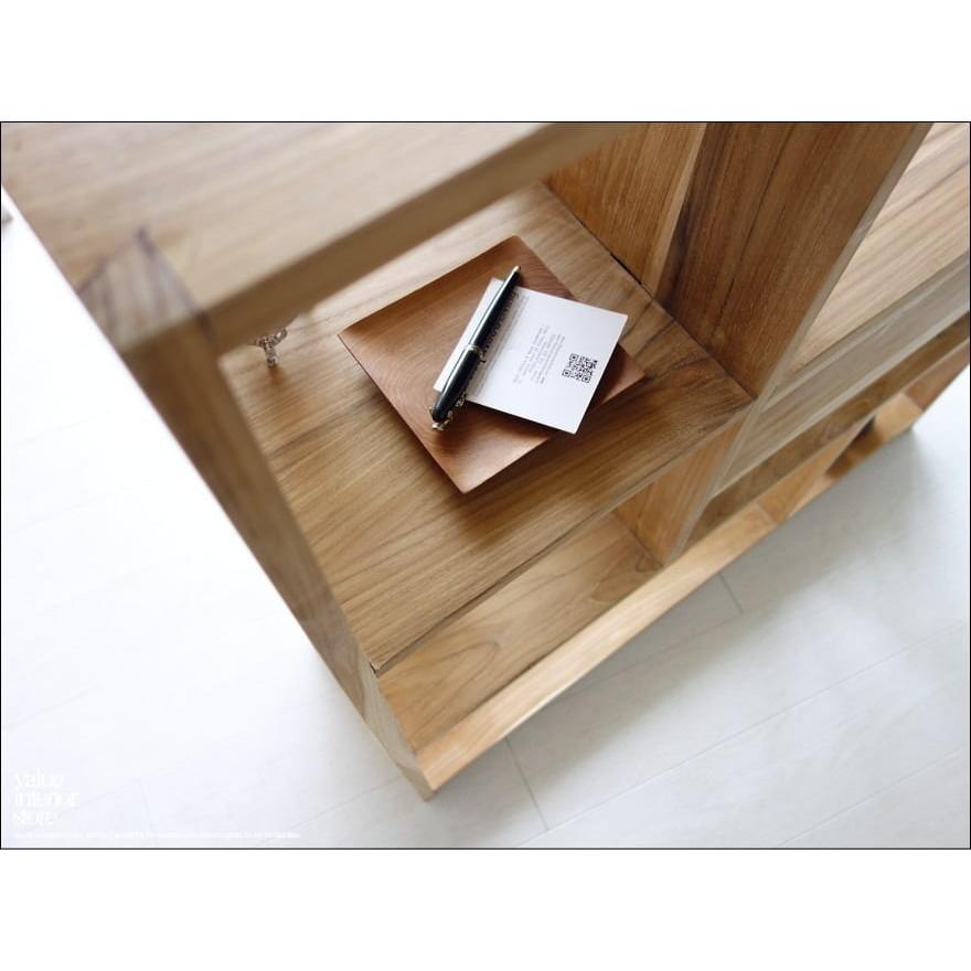 チーク総無垢 シェルフ引出二杯N 本棚 収納棚 ナチュラル 飾り棚 書棚 リビングシェルフ シンプル 間仕切り 無垢材家具 送料無料 |  | 04