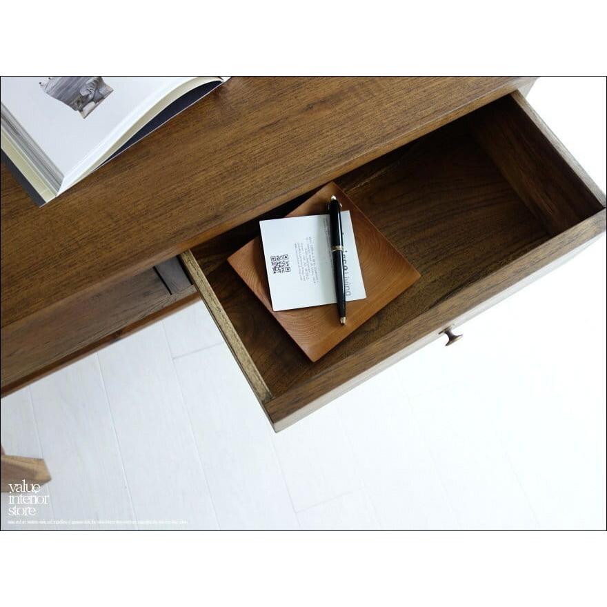 チーク総無垢材 デスク2drW 机 パソコンデスク 学校机 作業台 手作り ナチュラル 木製 什器 無垢 銘木家具 真鍮取っ手 W110cm |  | 05